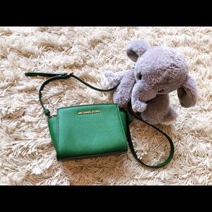 Michael Kors green mini crossbody